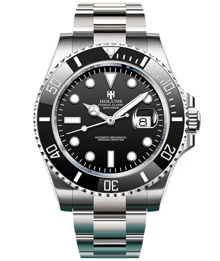 時計 HOLUNS OYSTER PERPETUAL DATEJUST HOLUNS Luxury Automatic Watch for Men Self-Winding Luminous